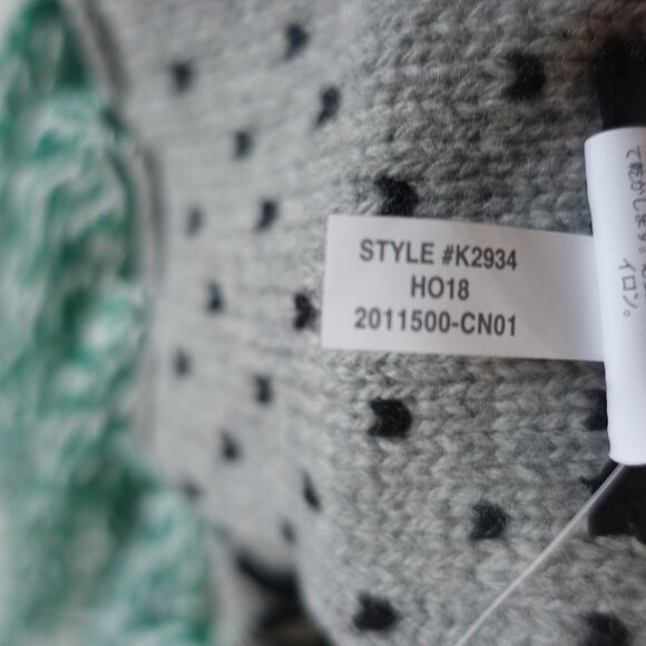 J Crew k2934 Extra Long Merino Wool Blend Scarf fair isle Multicolor Women's - Picture 8 of 14